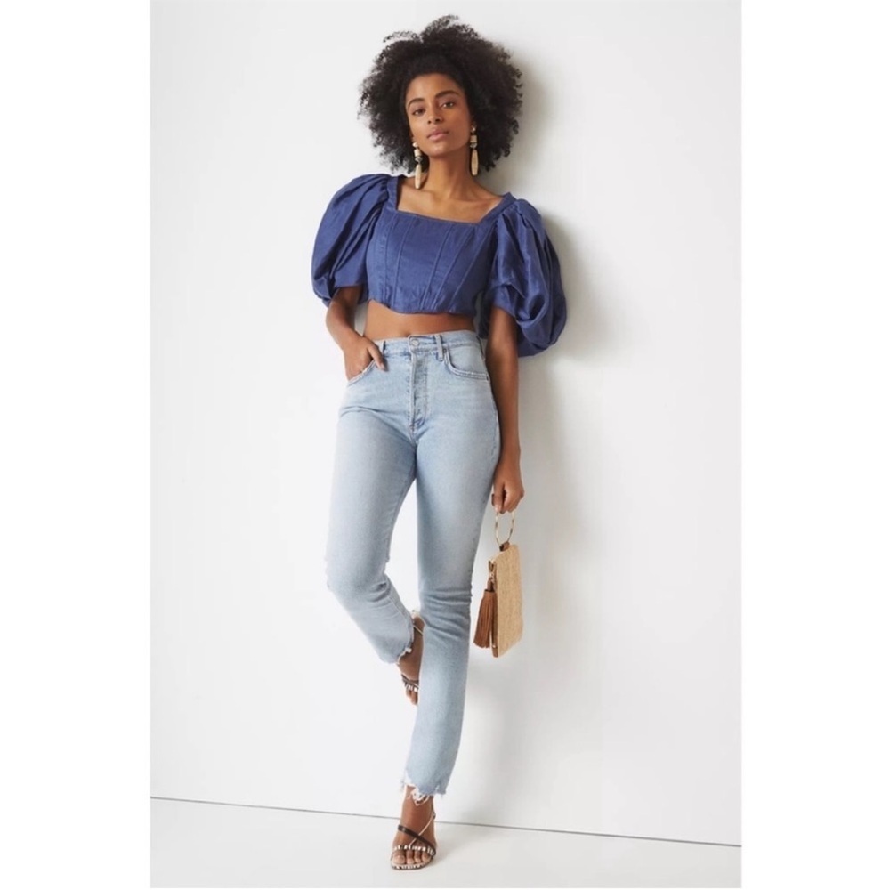 Agolde Riley Cropped Jeans Size 29 - Picture 3 of 10